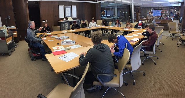 DIY Publishing visits special collections, Spring 2015