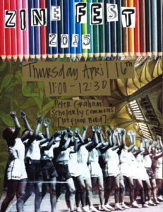 Student-made poster for our DIY Publishing event, 2015